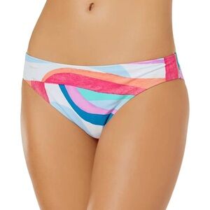 HULA HONEY FLYING COLORS BIKINI BOTTOM IN MULTICOLOR. SIZE S